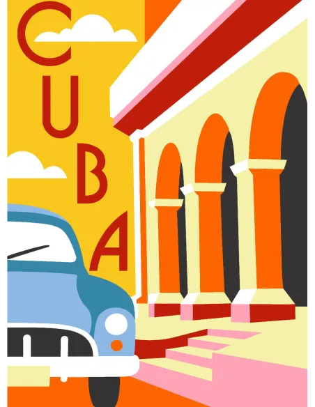 Canevas : 30x40 cm, N24 - Cuba