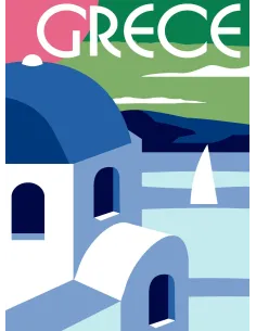 Canevas : 30x40 cm, N24 - Grèce