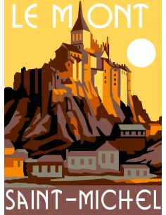 Canevas : 30x40 cm, N24 - Le Mont Saint Michel