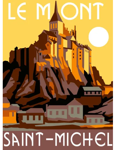 Canevas : 30x40 cm, N24 - Le Mont Saint Michel