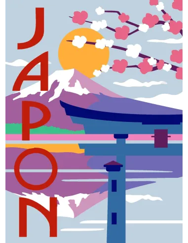 Canevas : 30x40 cm, N24 - Japon