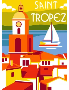 Canevas : 30x40 cm, N24 - Saint Tropez