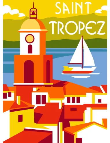 Canevas : 30x40 cm, N24 - Saint Tropez