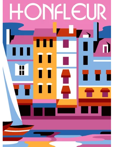 Canevas : 30x40 cm, N24 - Honfleur