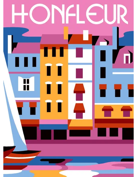 Canevas : 30x40 cm, N24 - Honfleur
