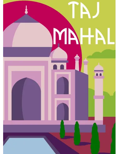 Canevas : 30x40 cm, N24 - Taj Mahal