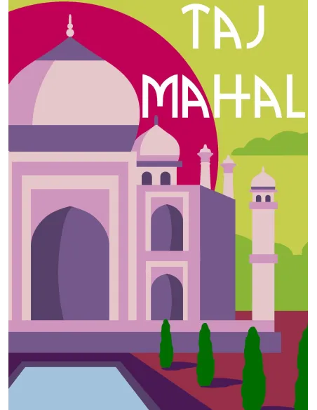 Canevas : 30x40 cm, N24 - Taj Mahal