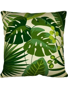 Kit coussin : 50x50 : Feuille tropique