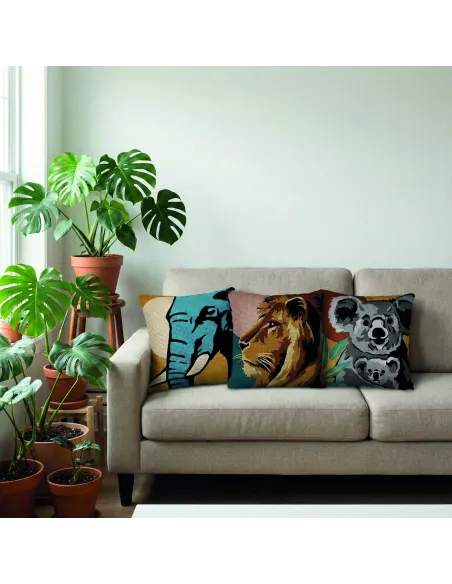 Kit coussin : 50x50 : N24 - éléphant