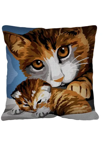 Kit coussin : 50x50 :N21 - chevet félin