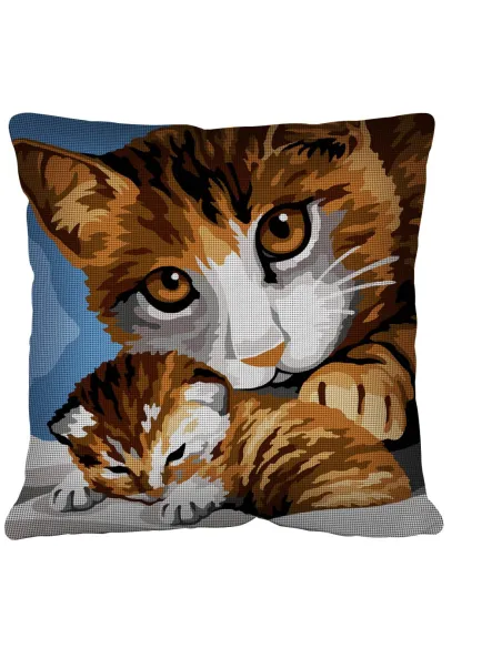 Kit coussin : 50x50 :N21 - chevet félin