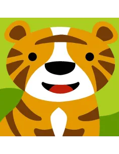 Kit canevas : 20x20 : N21 - tigre