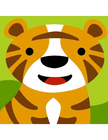 Kit canevas : 20x20 : N21 - tigre