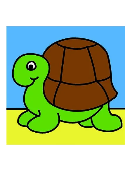 Kit canevas : 20x20 : Tortue