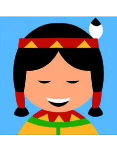 Kit canevas : 20x20 : indien