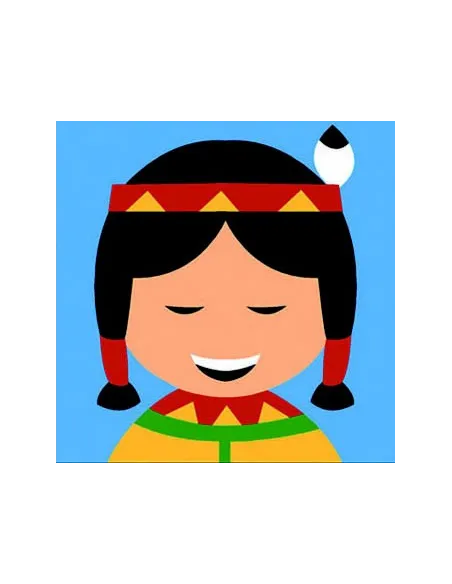 Kit canevas : 20x20 : indien