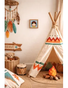 Kit canevas : 20x20 : indien 2