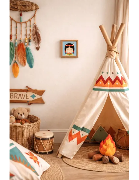 Kit canevas : 20x20 : indien