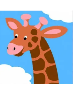 Kit canevas : 20x20 : girafe