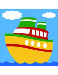 Kit canevas : 20x20 : bateau