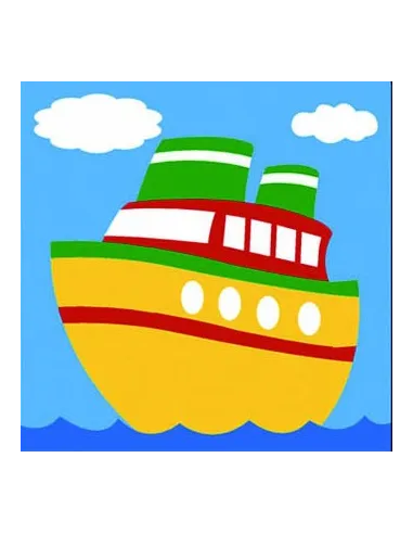 Kit canevas : 20x20 : bateau