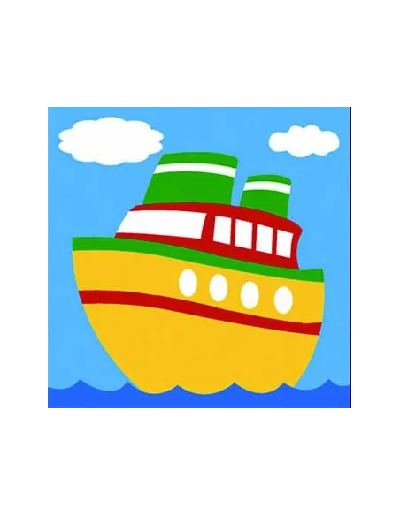Kit canevas : 20x20 : bateau