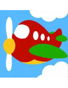 Kit canevas : 20x20 : avion