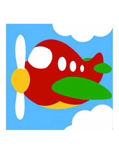 Kit canevas : 20x20 : avion