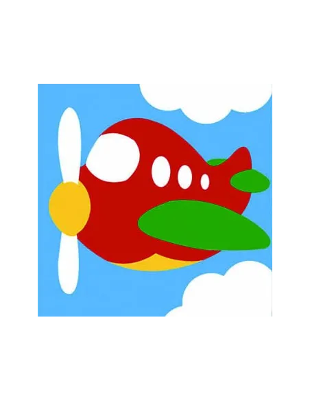 Kit canevas : 20x20 : avion