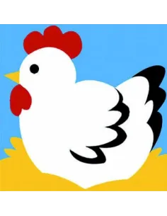Kit canevas : 20x20 : poule