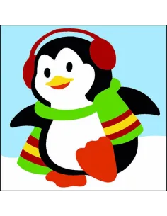 Kit canevas : 20x20 : pingouin