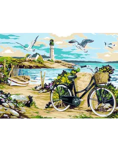 Canevas : 45x60 cm, bord de mer 909.01