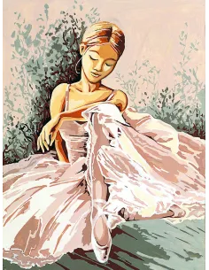 Canevas : 40x50 cm, danseuse