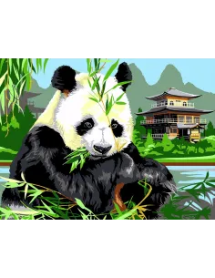 Canevas : 40x50 cm, Le panda