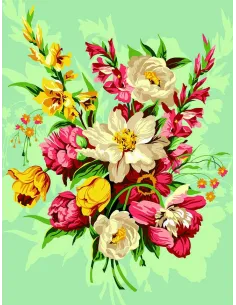 Canevas : 40x50 cm, Bouquet d été