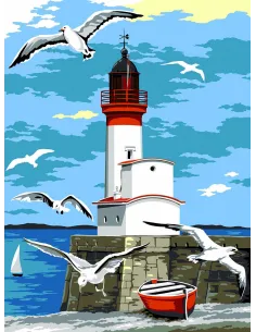 Canevas : 40x50 cm, Le Tréport