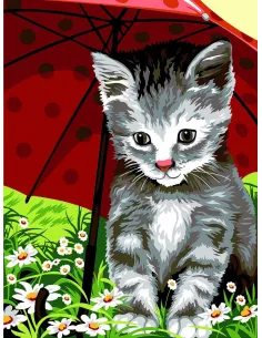Canevas : 40x50 cm, Petit coin de parapluie