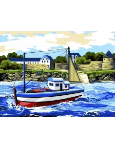 Canevas : 40x50 cm, Petit port