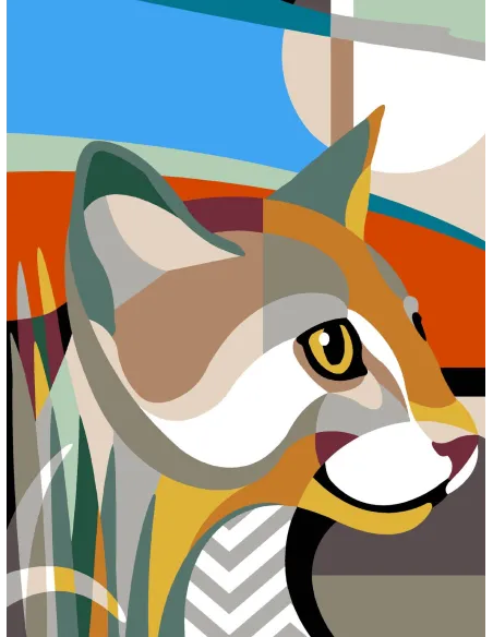 Canevas : 40x50 cm, N22 - chat art