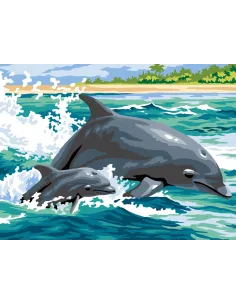 Canevas : 40x50 cm, N23 - première nage