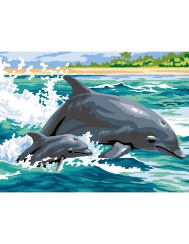 Canevas : 40x50 cm, N23 - première nage