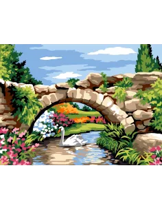 Canevas : 40x50 cm, N24 - le vieux pont