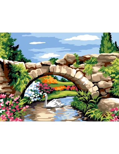 Canevas : 40x50 cm, N24 - le vieux pont