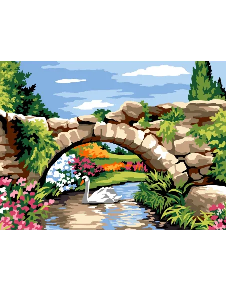 Canevas : 40x50 cm, N24 - le vieux pont
