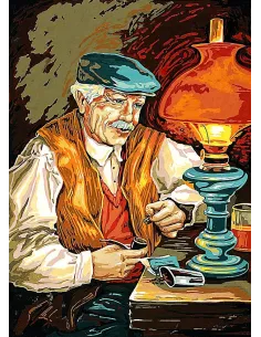 Canevas : 45x60 cm, grand' père