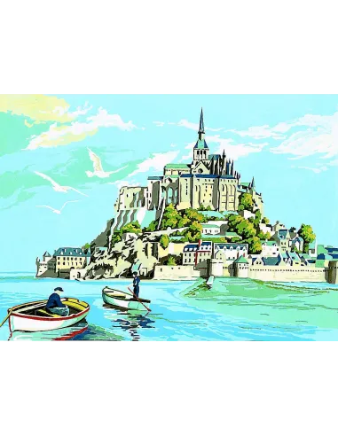 Canevas : 45x60 cm, le mont st. Michel