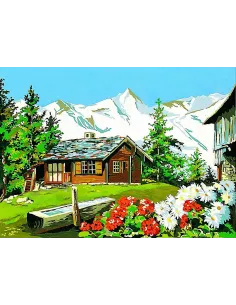 Canevas : 45x60 cm, a la montagne