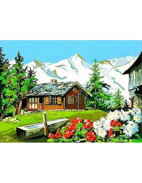 Canevas : 45x60 cm, a la montagne