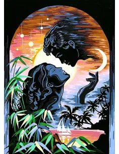 Canevas : 45x60 cm, rêve tropical