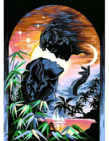 Canevas : 45x60 cm, rêve tropical